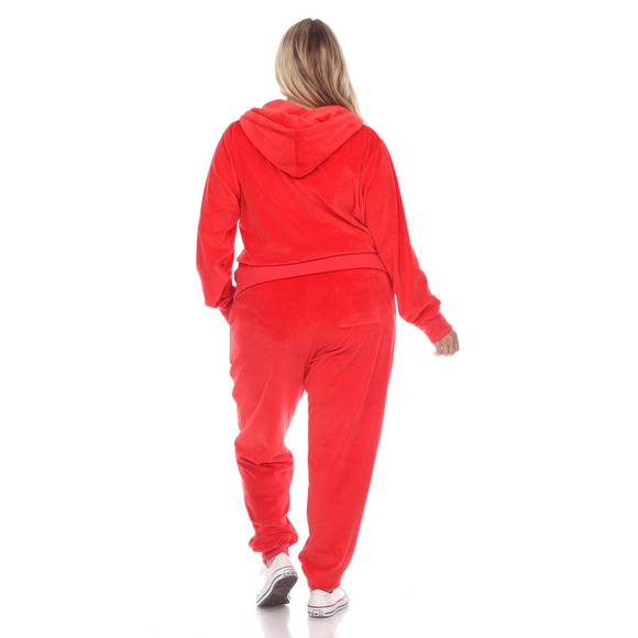 Plus Size 2 Piece Velour Tracksuit Set - Picture 4 of 6